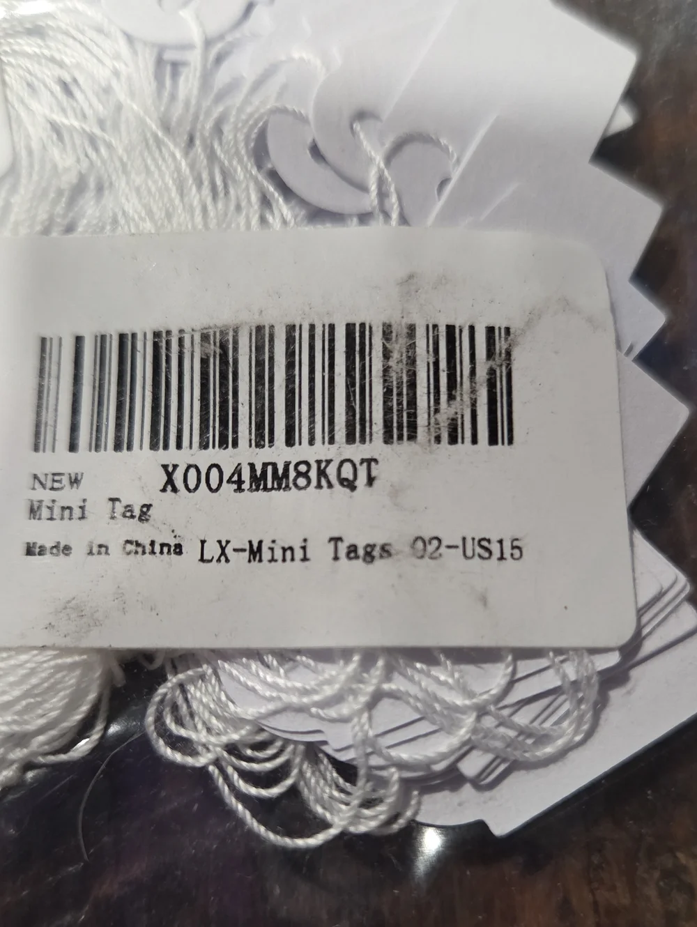12 Pks Mini Tags with Strings - Pack of Blank Hang Tags